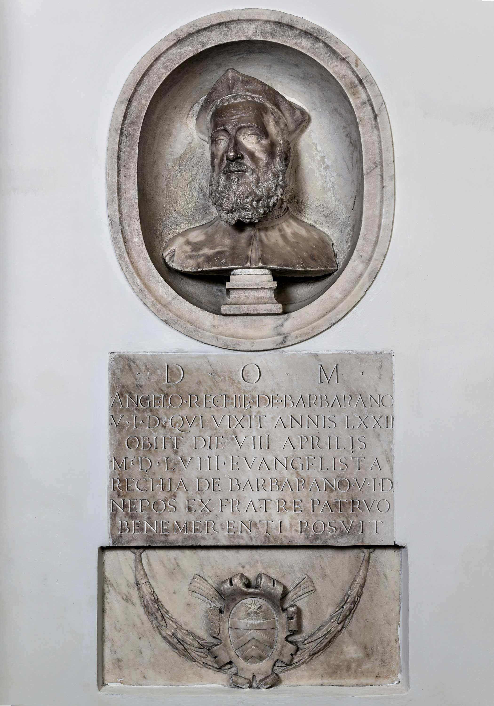 Immagine del monumento sepolcrale di Recchia a Sant’Agostino in Campo Marzio. 
