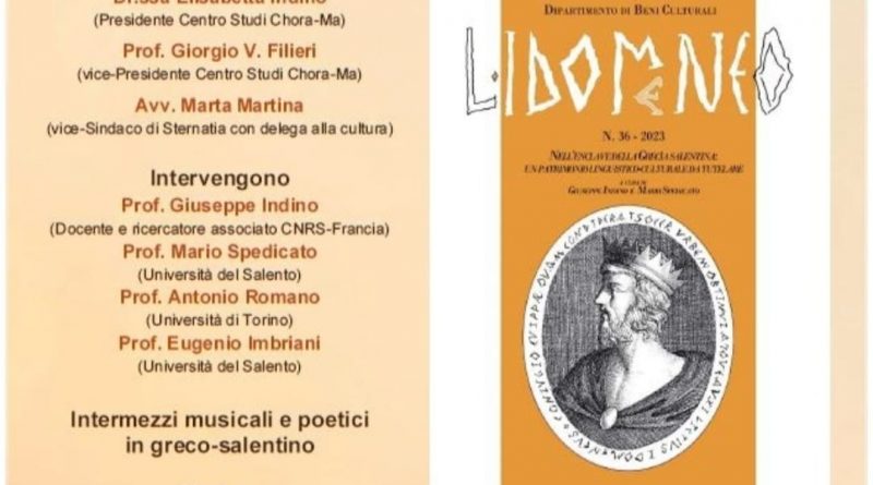 L’Idomeneo, un libro per valorizzare e conoscere la Grecia salentina