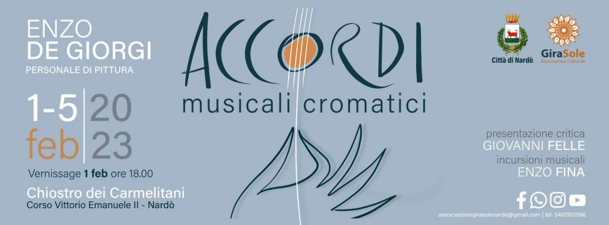 Enzo De Giorgi, Accordi musicali e cromatici, Nardò la locandina della mostra