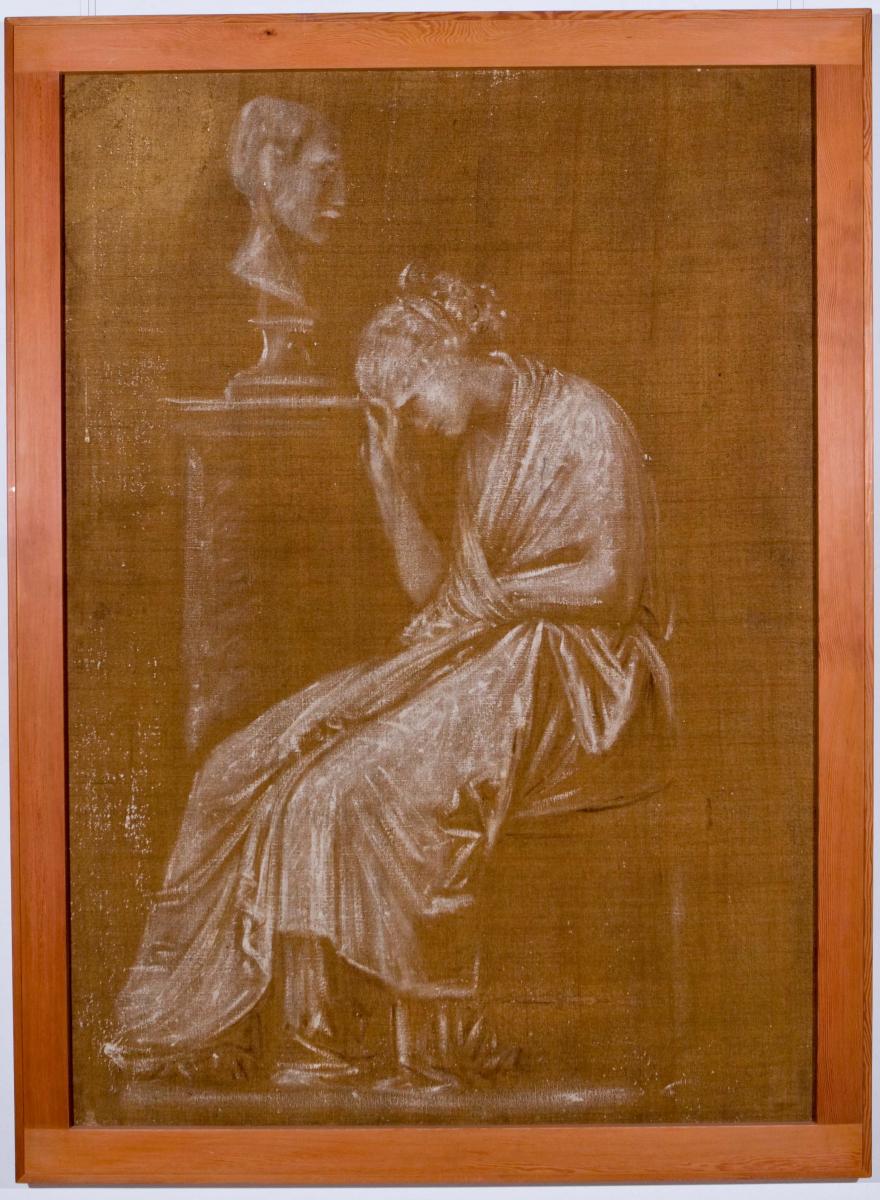 Donna piangente accanto a un busto,, 1806 c., tecnica mista su tela, 173x121cm, Bassano del Grappa, Museo Civico, Chiesa di Santo Stefano