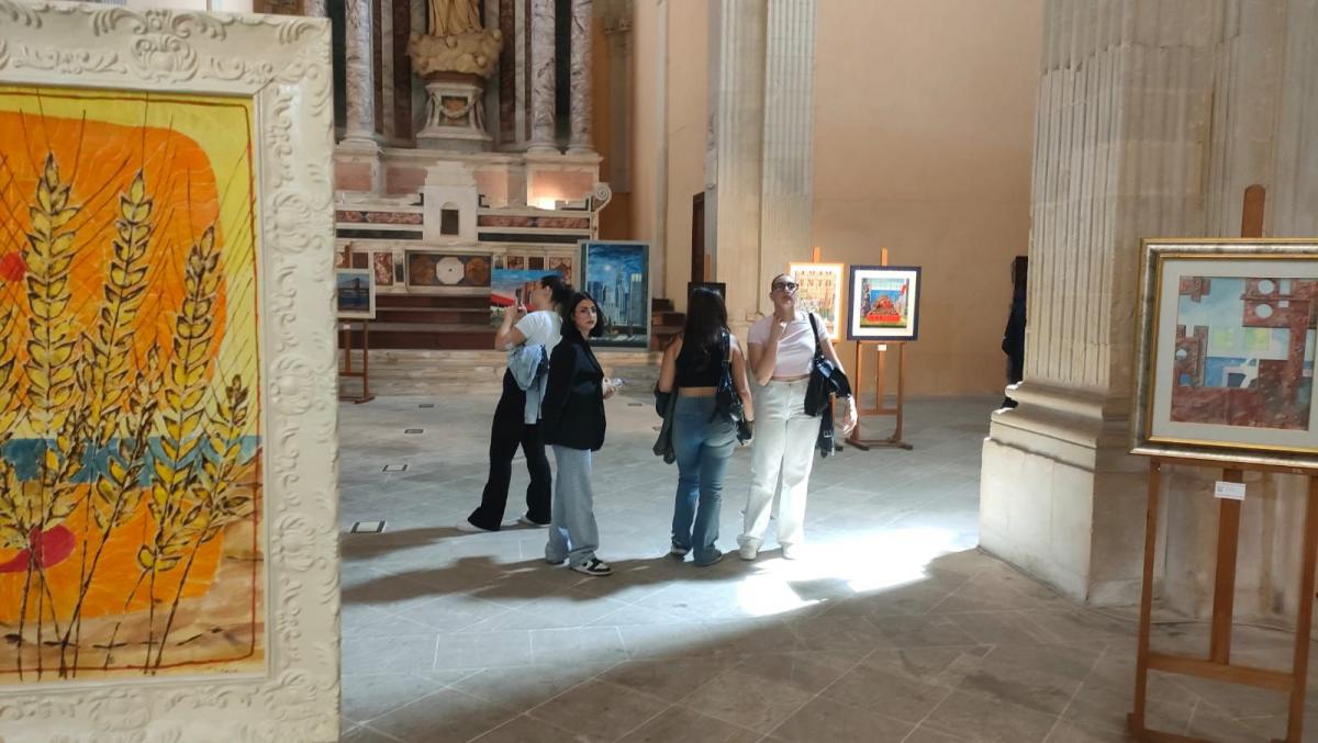 Gli alunni del Liceo Colonna in visita alla mostra