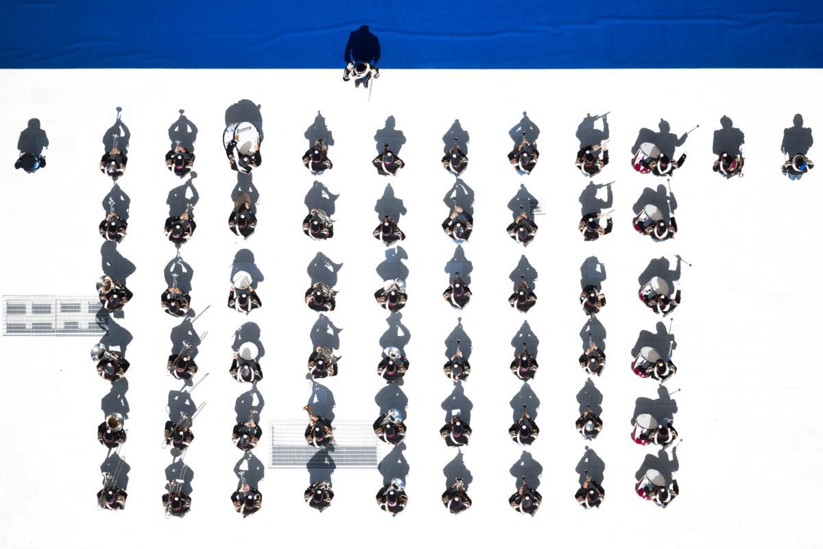 Massimo-Sestini Calendario Polizia di Stato 2016, nella foto la banda di Polizia durante la Festa a Roma, 2015-05-22, copyright all rights reserved