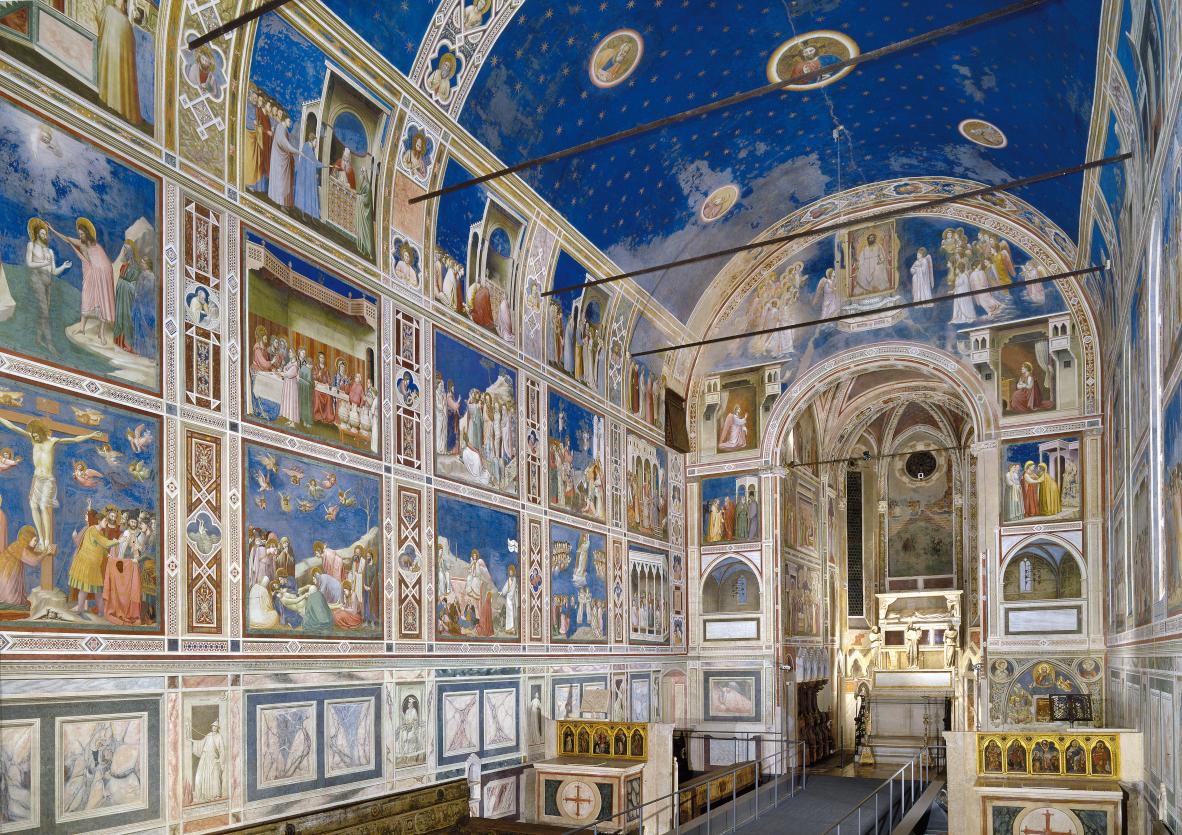 Cappella degli Scrovegni, interno, veduta verso il presbiterio, 