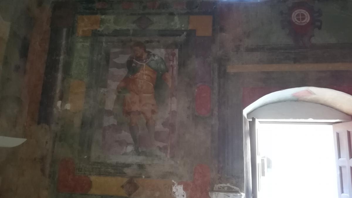 castello di Copertino particolare affresco cappella San Marco