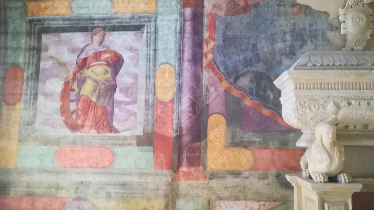 castello di Copertino particolare affresco cappella San Marco