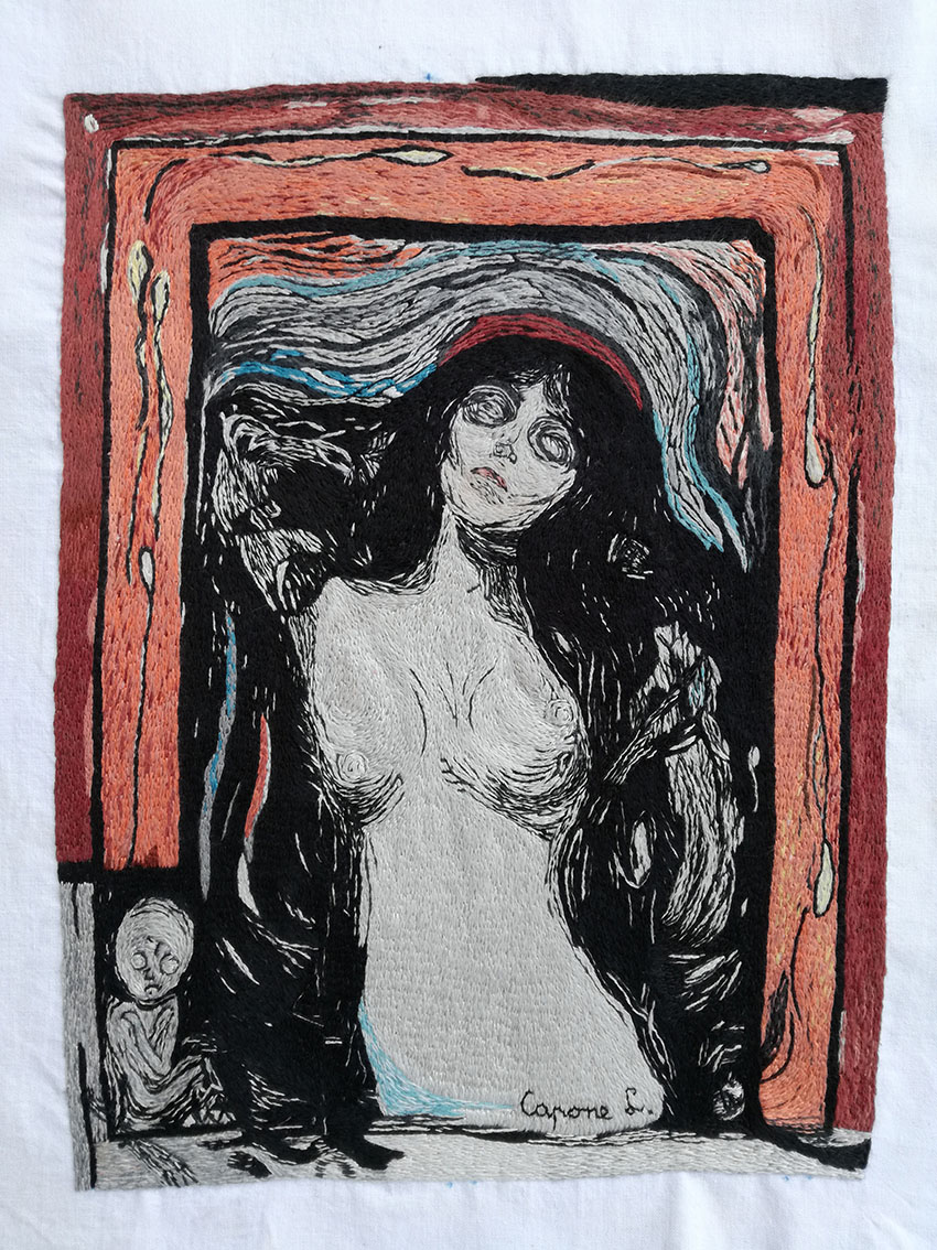 Madonna,  cupinto di  Luciana Capone