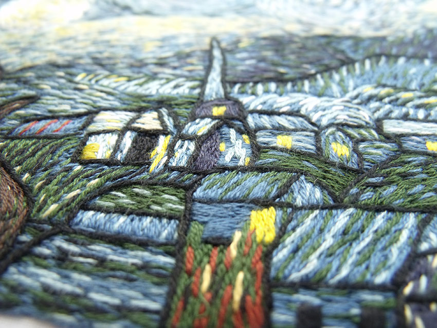 Van Gogh, Notte stellata,  cupinto di  Luciana Capone, particolare