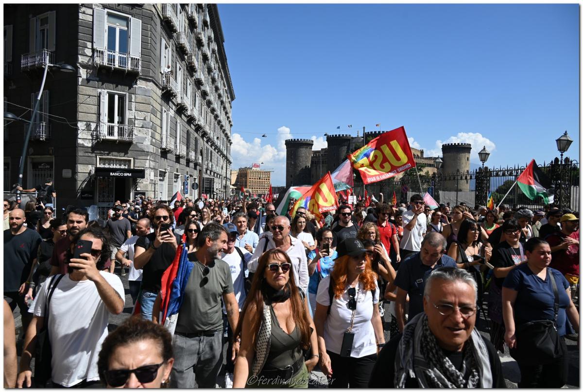 Napoli 22 Settembre 2025 Manifestazione per Gaza