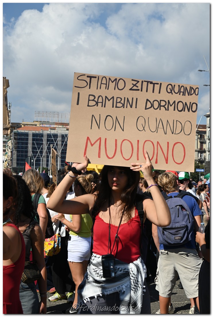 Napoli 22 Settembre 2025 Manifestazione per Gaza