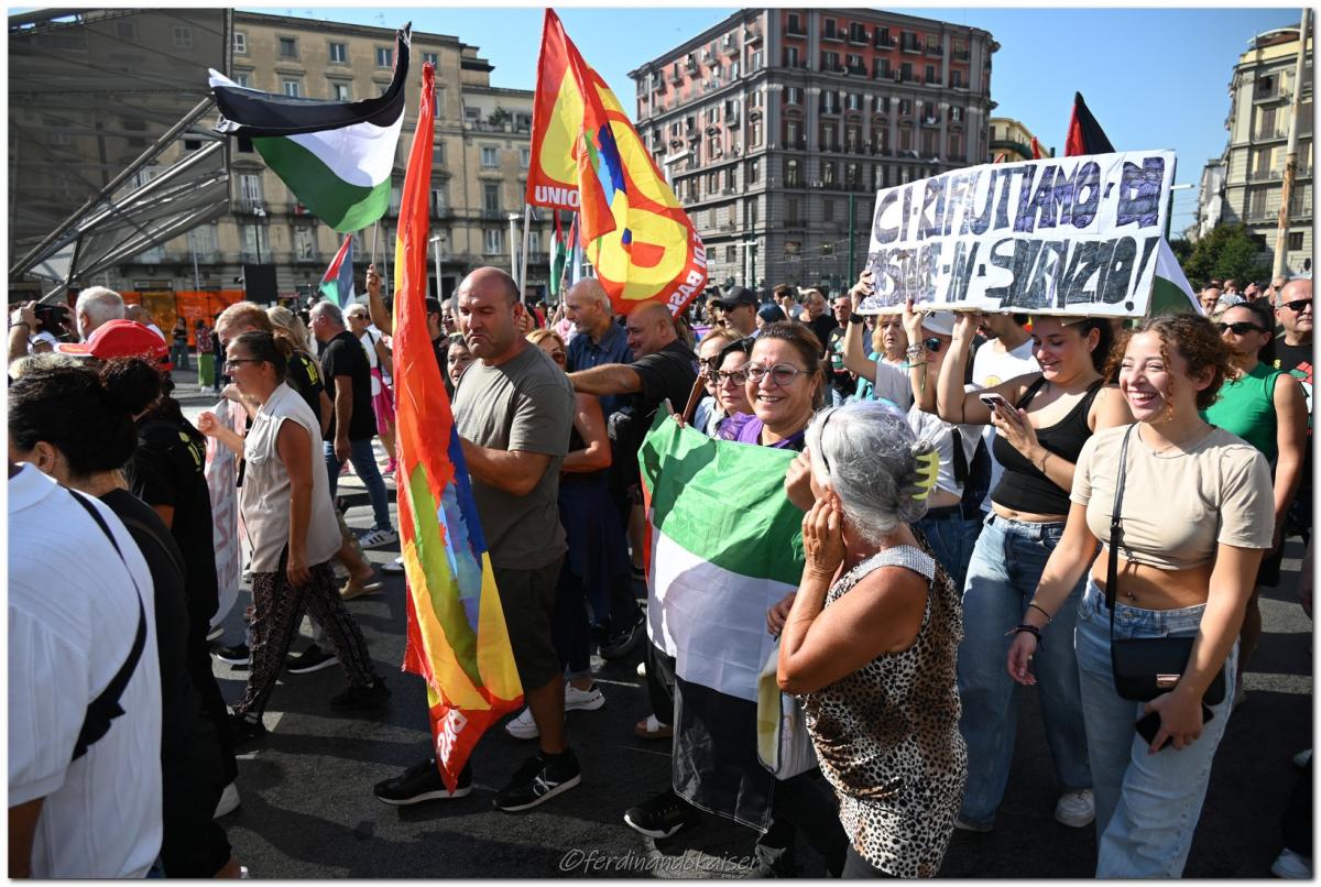 Napoli 22 Settembre 2025 Manifestazione per Gaza