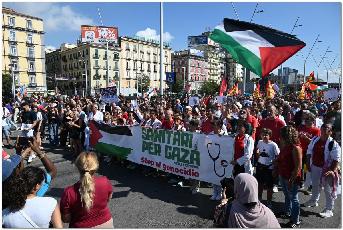 Napoli 22 Settembre 2025 Manifestazione per Gaza