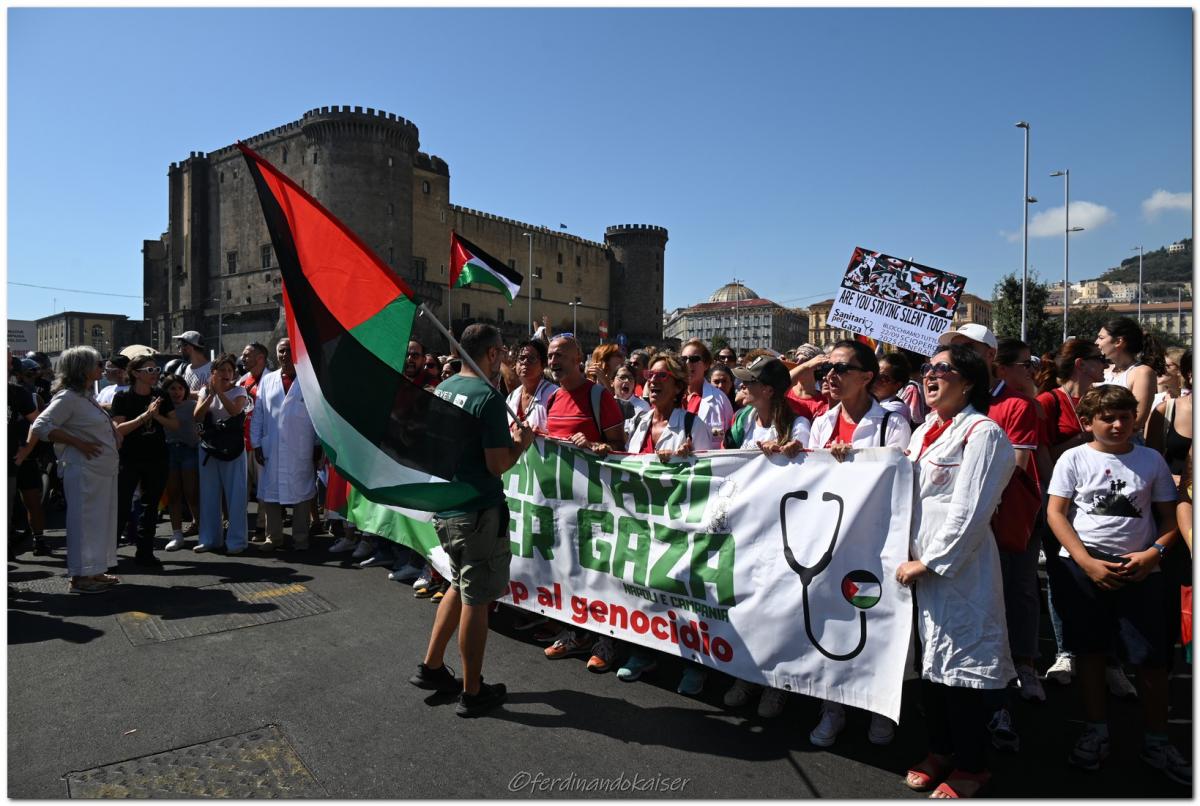 Napoli 22 Settembre 2025 Manifestazione per Gaza