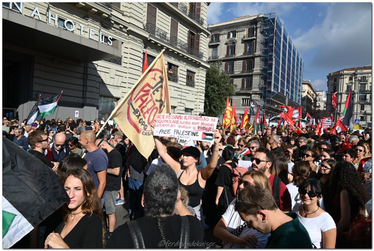 Napoli 22 Settembre 2025 Manifestazione per Gaza