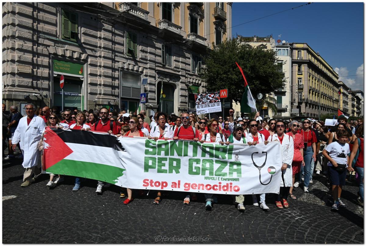 Napoli 22 Settembre 2025 Manifestazione per Gaza