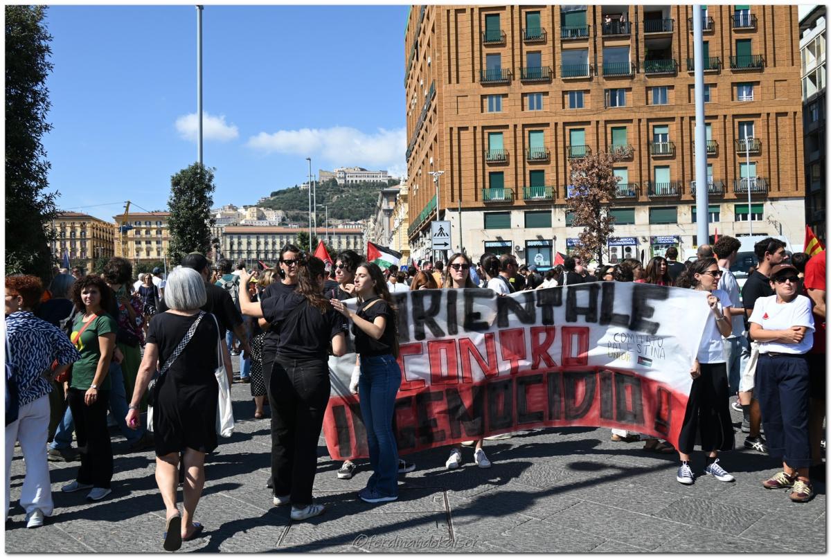 Napoli 22 Settembre 2025 Manifestazione per Gaza