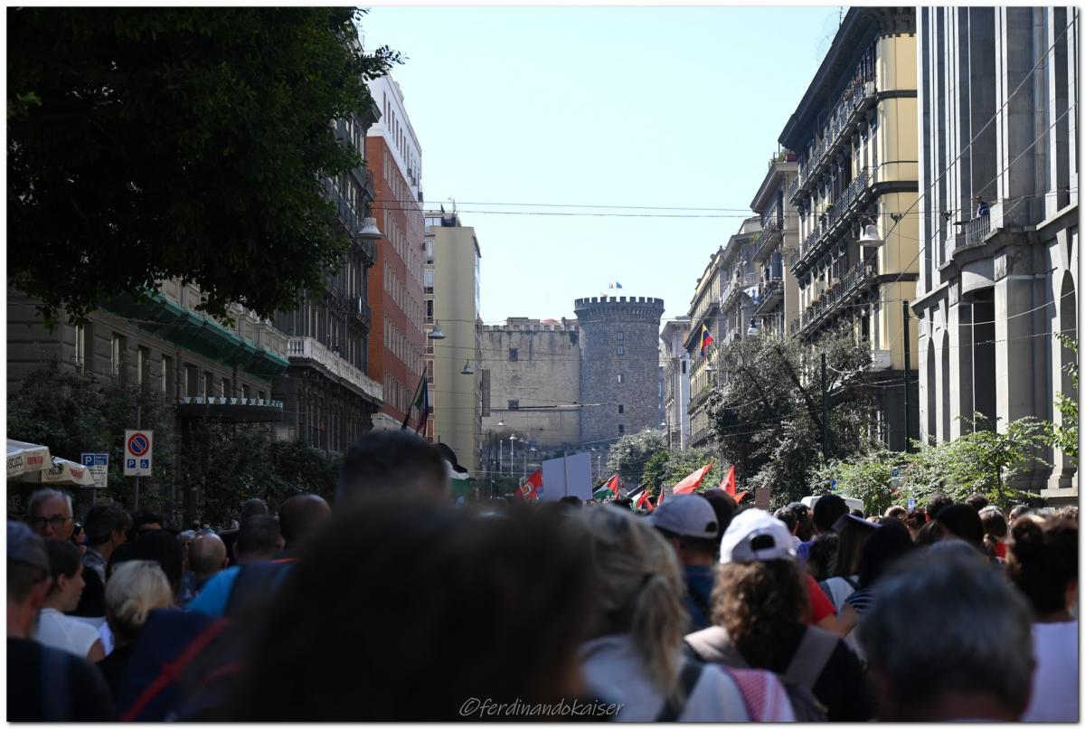 Napoli 22 Settembre 2025 Manifestazione per Gaza