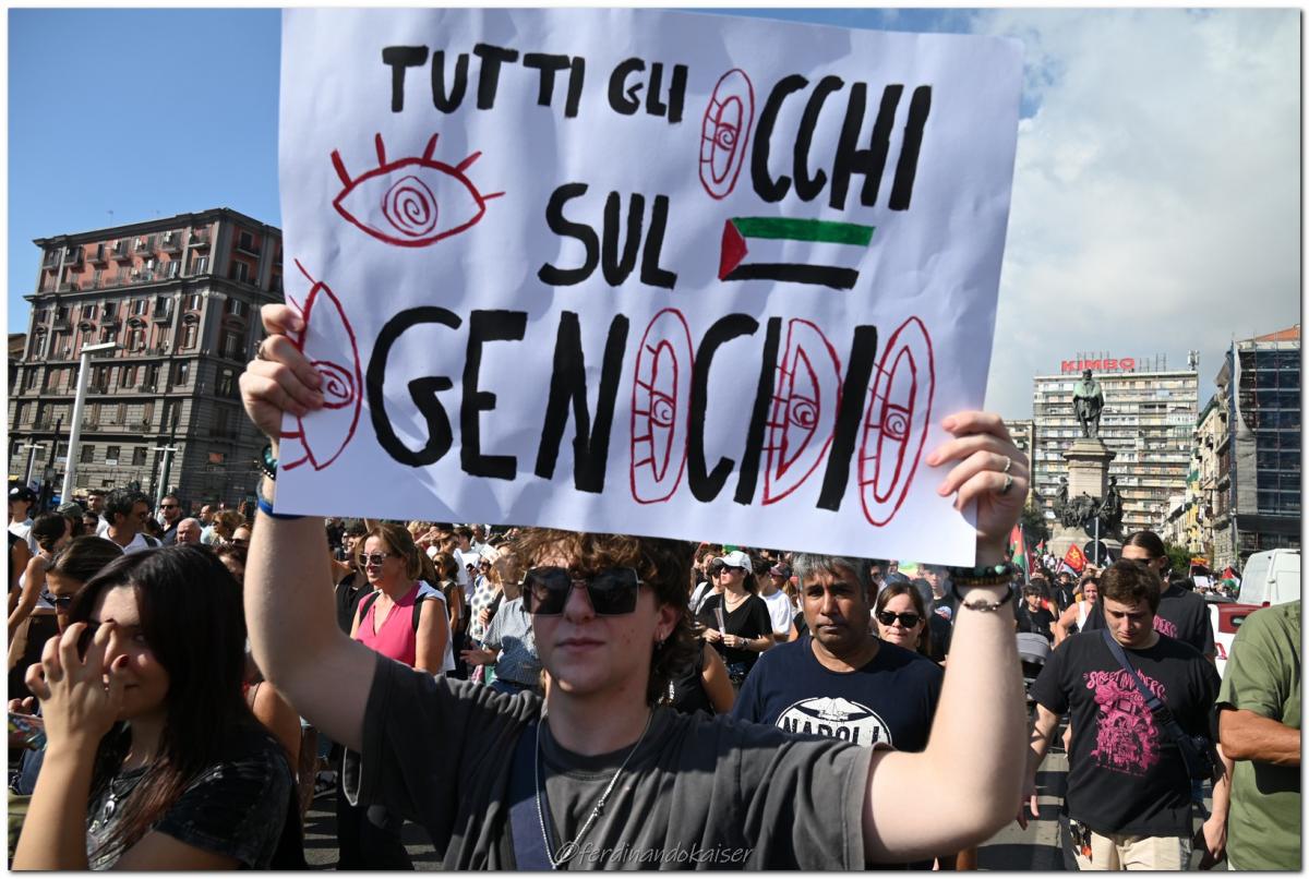 Napoli 22 Settembre 2025 Manifestazione per Gaza