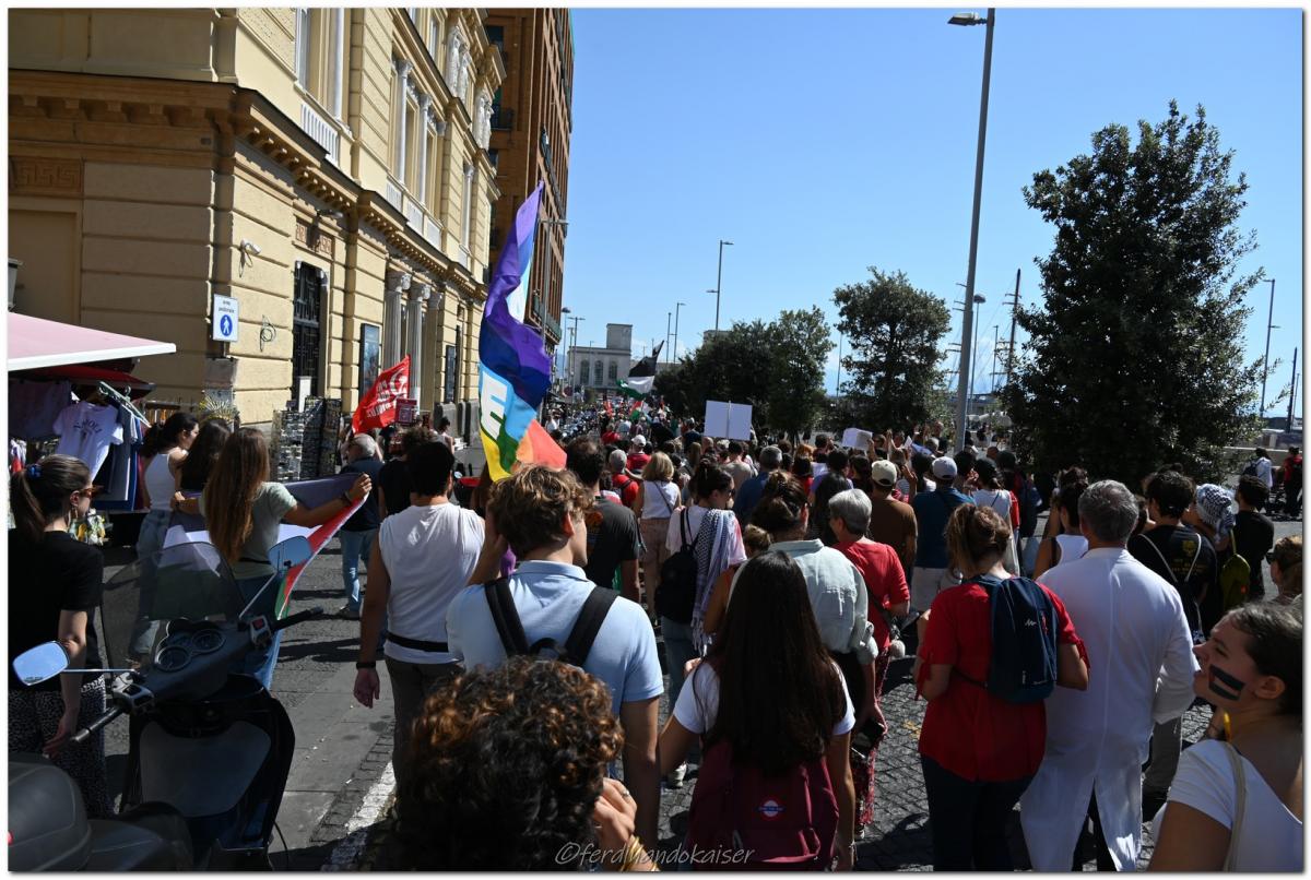 Napoli 22 Settembre 2025 Manifestazione per Gaza