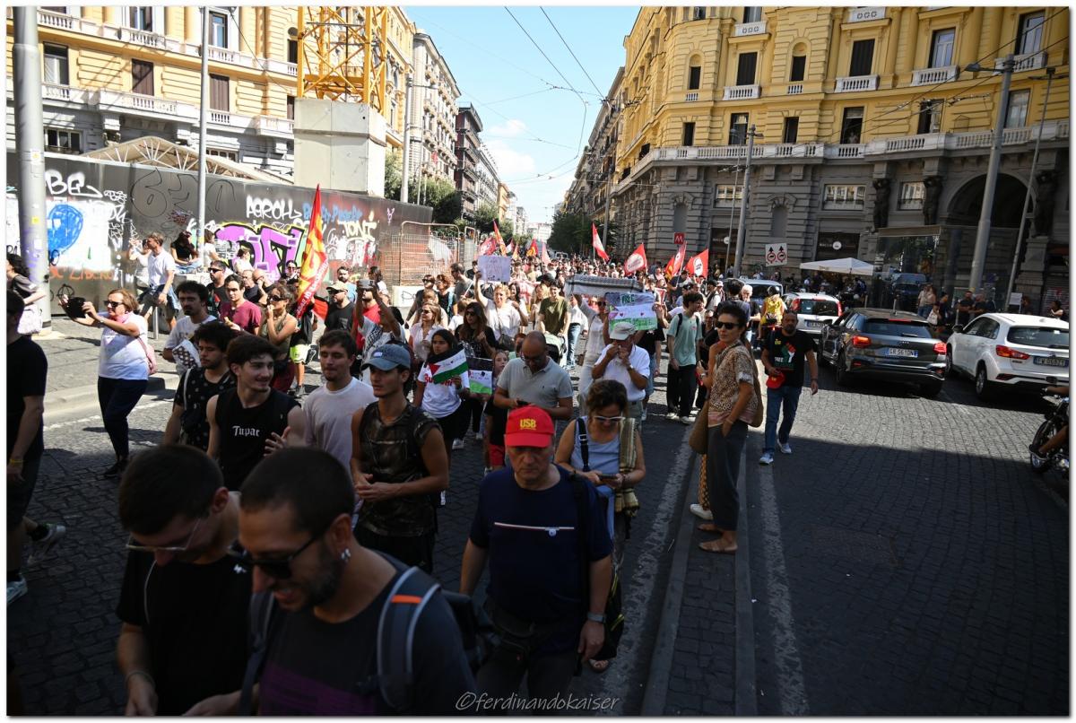 Napoli 22 Settembre 2025 Manifestazione per Gaza