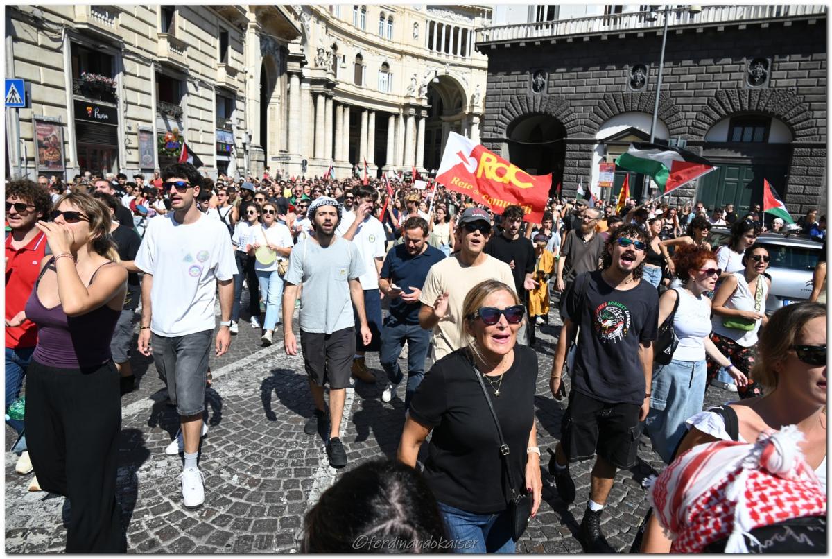 Napoli 22 Settembre 2025 Manifestazione per Gaza