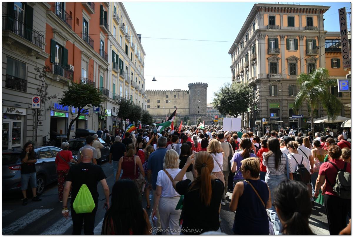 Napoli 22 Settembre 2025 Manifestazione per Gaza