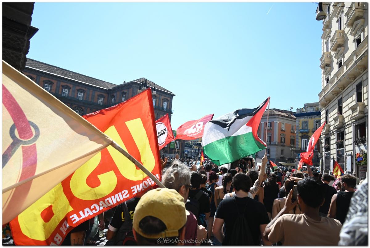 Napoli 22 Settembre 2025 Manifestazione per Gaza