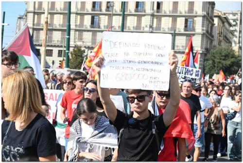 Napoli 22 Settembre 2025 Manifestazione per Gaza