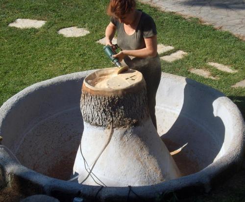 Preparazione mosaico Fontana, Roma